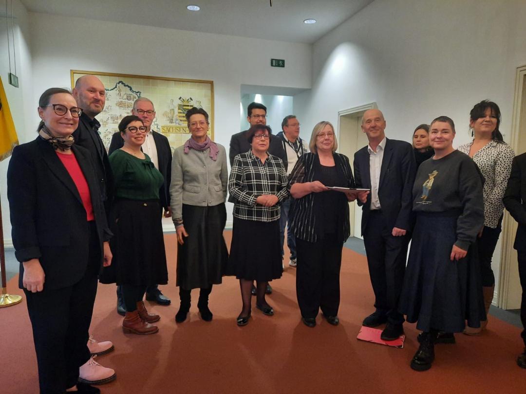 Übergabe der Petition im Sozialministerium