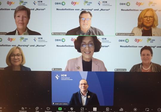 Die neuen Definitionen präsentierten (v.l.o.): Katharina von Croy (Moderation), Franz Wagner, Elisabeth Potzmann, Roswitha Koch, Vera Lux, Spohie Ley und José Luis Cobos Serrano.