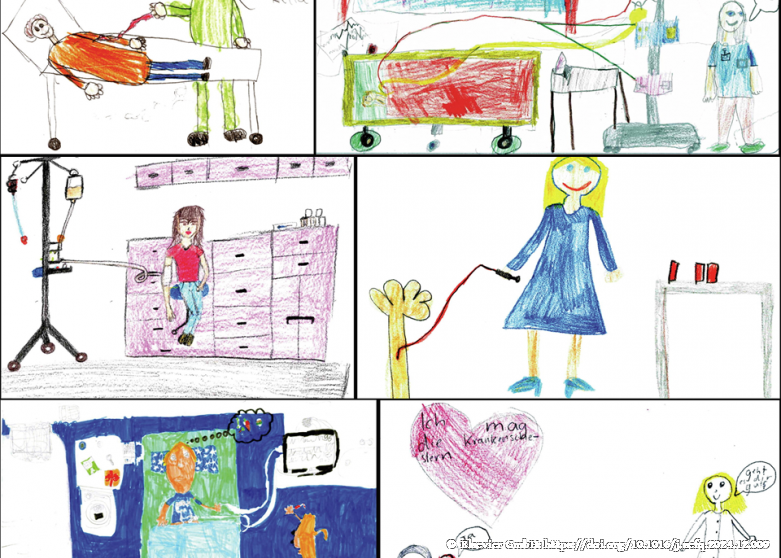 Kinderzeichungen aus dem Krankenhaus