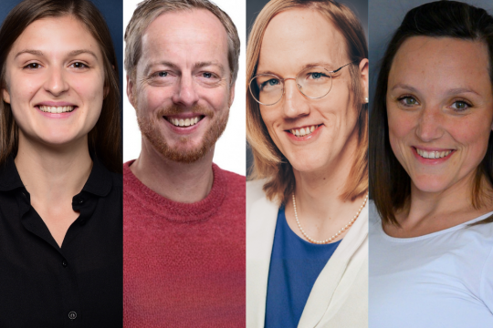 Die vier neuen Gesichter im neunköpfigen Vorstand (v.l.n.r.): Lili Mallée, Daniel Richter, Julia Taubitz, Janine Wehrli