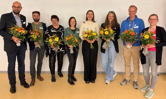 Der neue Vorstand (v.l.n.r.): Dr. Martin Dichter, Christopher Kesting, Heidrun Pundt, Janine Wehrli, Lili Mallée, Swantje Seismann-Petersen, Daniel Richter und Marleen Schönbeck. Außerdem gewählt wurde Julia Taubitz (nicht auf dem Foto).